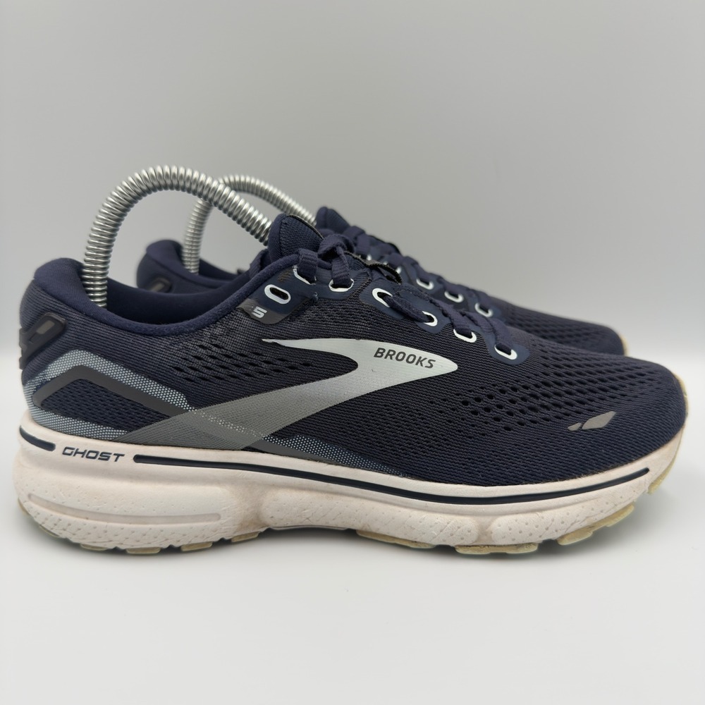 Brooks Ghost 15 Mens Size 7 2A Running Shoes Athletic Sneakers Navy Blue